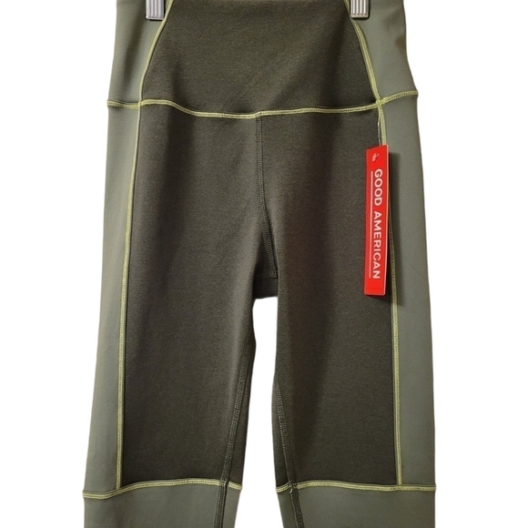 Good American Green Dual Life Colorblock Leggings - Picture 4 of 11